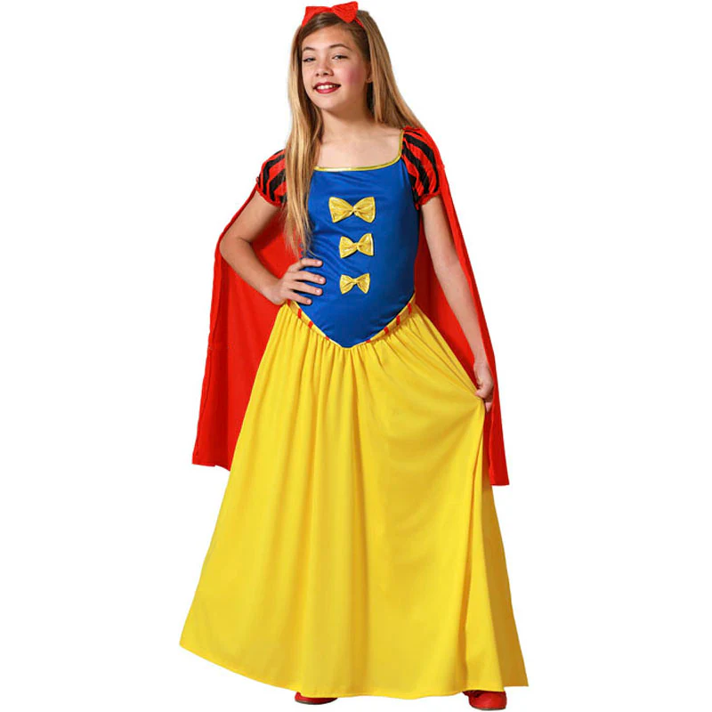 Disfraz de Blancanieves con capa para niña