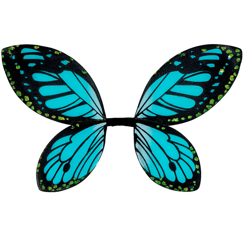 Alas de mariposa infantiles negras y azules - Imagen 2
